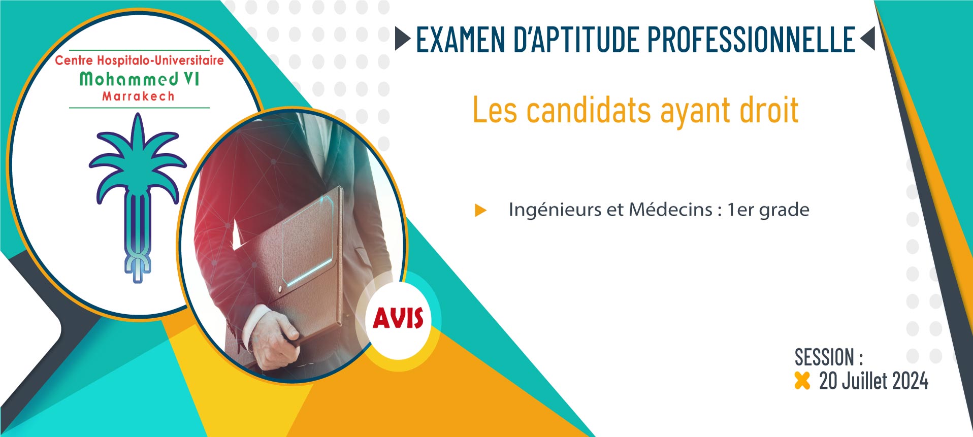 Les listes des candidats convoqués pour participer à l'examen d'aptitude professionnelle - Session: 20 Juillet 2024