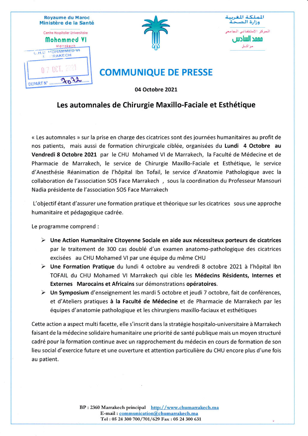Com presse Automnales chirurgie Maxillo Facilae2021 1